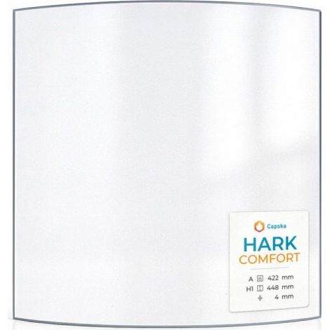 Vitre Hark COMFORT - Verre Courbe pour poêle à bois - 422 x 448 mm (A x H) - 4 mm (1/5)