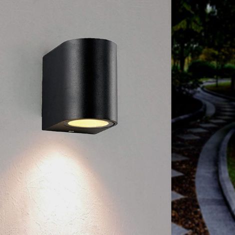 Applique murale noire LED IP44 pour ampoules GU10 (1/2)