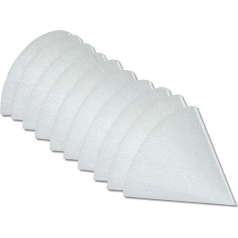 10 konische Filter für Lüftungsanlagen, z. B. kompatibel mit Helios, Maico, Pluggit, Zehnder – Abluftfilter G4, DN 125, weiß (1/4)