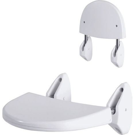 Faltbarer Wandklappsitz für Behinderte, Weiß, 35x25 cm