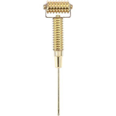 Facial Roller Massager, Détecteur de points d'acupuncture Oreille faciale Acupoints Printemps Aiguille Roller Massage pour le corps et le visage Rouleau Massage Visage(Couleur : Or) (1/5)