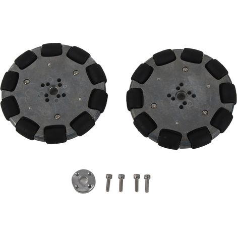2 roues omnidirectionnelles 4 pouces - Roue universelle omni pour robot industriel, pièces de rechange (1/5)