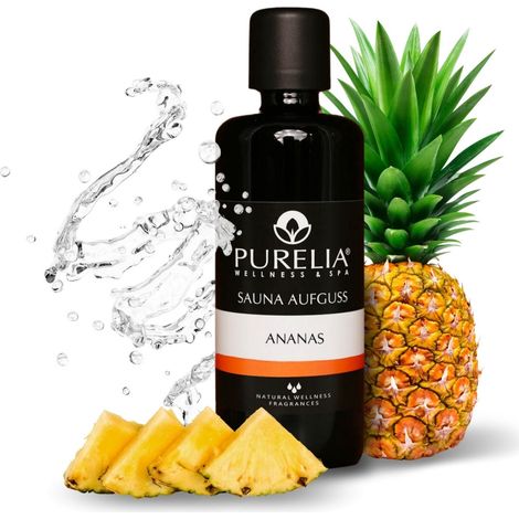 PURELIA Saunaaufguss Ananas 100 ml natürlicher Sauna-aufguss - reine ätherische Öle