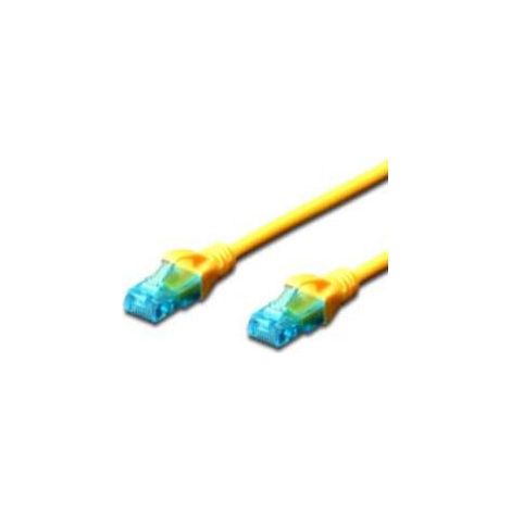 Cable de conexión UTP Digitus Cat. 5e de 0,25 m, PVC amarillo