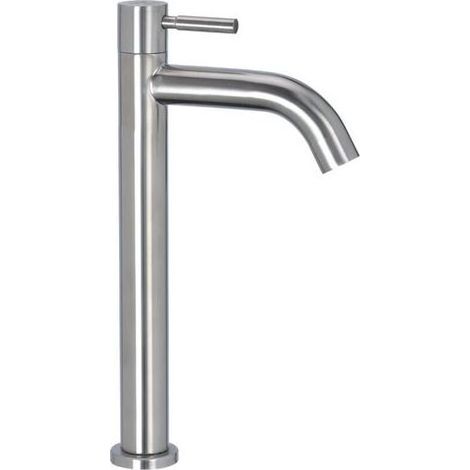 Robinet de salle de bain en acier inoxydable avec levier unique – robinet lavabo eau froide moderne et design épuré (1/5)