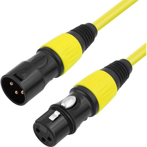 Câbles XLR, lot de 4 câbles microphone, 1,8 m (6 pi), XLR mâle vers XLR femelle, plug & play, 3 broches, symétriques (1/4)