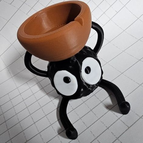 Rußgeist-Teelichthalter, 3D-gedruckter Aschegeist-Kerzenhalter, Tischkerzenbehälter (Innendurchmesser 3 cm)