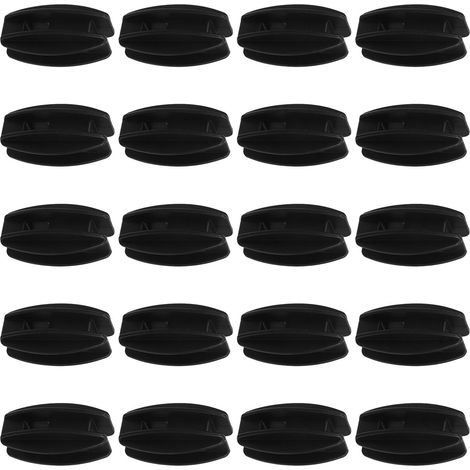 Lot de 30 Isolateurs de Tension pour Fil de Clôture Électrique en Plastique Noir, Accessoires Robustes pour Poteaux en Bois, Prévention des Fuites Électriques pour Gestion (1/5)
