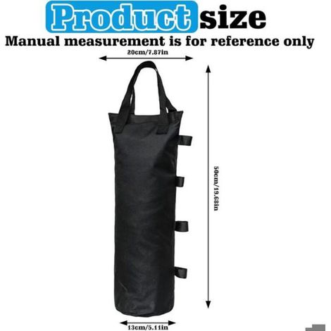 Lot de 4 sacs de sable 50 x 13 cm – Tissu Oxford 600D – Capacité 10 kg – Double couture renforcée pour tonnelle et gazebo (1/5)