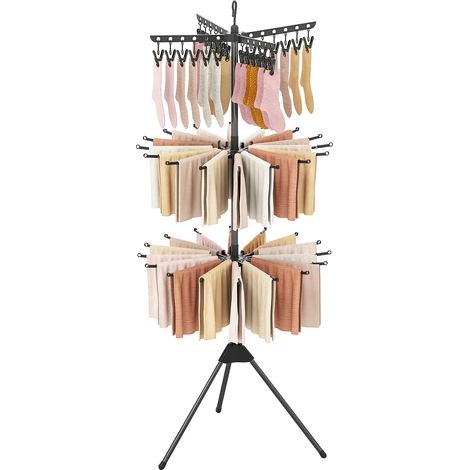 COSTWAY 3-Tier Folding Clothes Drying Rack 178cm Tripod Laundry Drying Rack (1/5)
