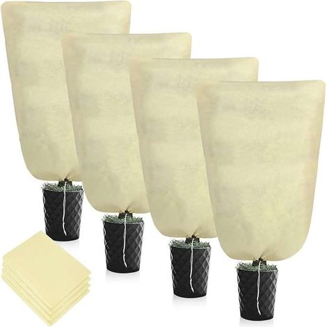 Pflanzenschutzvlies gegen Frost, 80 g/m², 80 x 100 cm, 4 Stück