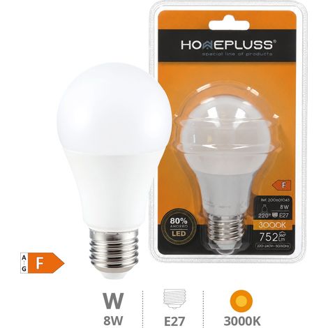 AMPOULE LED E27 STANDARD - 8W BLANC CHAUD