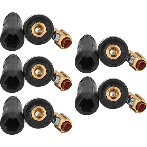 Set mit 5 Schnellanschluss-Schweißkabelverbindern, europäischer Stecker und Buchse 200-315A für Maschinen (1/5)