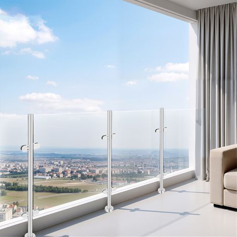 316 Stainless Steel Railing Post,Clamp Post with Sturdy Base,110cm Railing Middle Post (1/5)