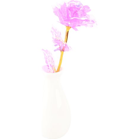Roségoldene Blume mit Blattgold – Geschenkidee zum Valentinstag und Muttertag in einer Box (1/5)