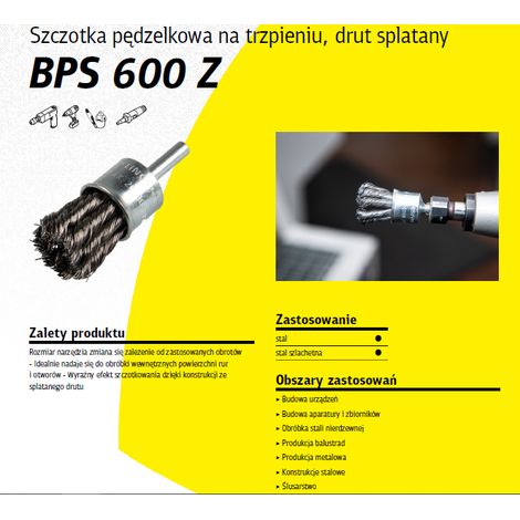 Brosse métallique klingspor bps600z fil tressé taille adaptable (1/2)