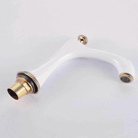 Robinetterie de salle de bain 3 trous pour salles de bain traditionnelles et modernes, en laiton avec 2 poignées et commande tactile, finition (1/5)