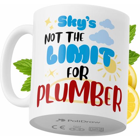 Taza divertida para fontanero, taza de café o té con diseño gráfico y texto humorístico. Taza ideal para cumpleaños, santos y días festivos. Taza premium para ocasiones especiales en casa, la oficina  (1/5)