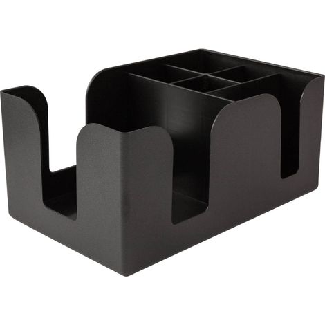 Bar Caddy - Rangement pailles et serviettes - Noir