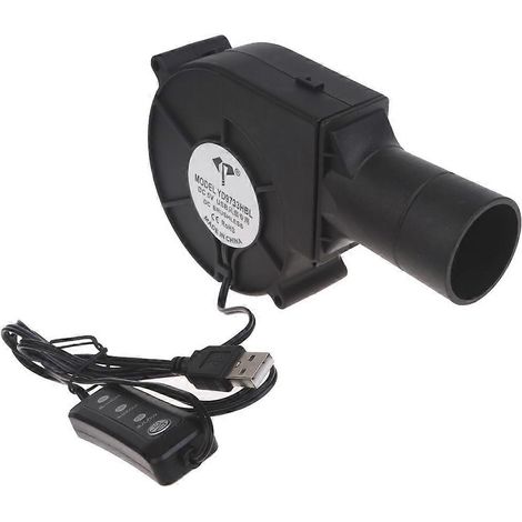 Souffleur USB 3000 tr/min avec vitesse de vent réglable pour barbecue et cuisinière - Câble de contrôle de la vitesse (1/4)