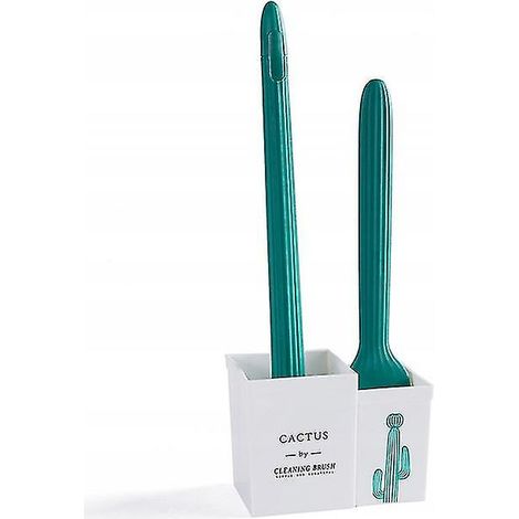 Ensemble de brosses de toilette, brosse de nettoyage sans recoins (verte)