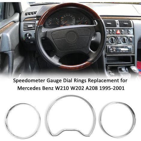 Anneaux de cadran de jauge de compteur de vitesse de remplacement pour Mercedes Benz W210 W202 A208 1995-2001