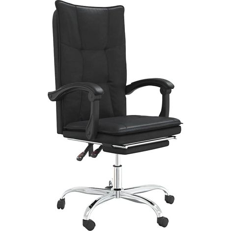 Maison Exclusive - Bürostuhl mit Liegefunktion Schwarz Kunstleder (1/5)