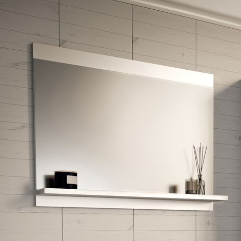 Badezimmerspiegel Krildihana 60x50x12 cm Weiß [en.casa]