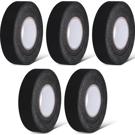 5pcs Rubans pour Faisceau de Câblage Automobile, 19 mm x 15 m Câble Résistant à la Chaleur, Rubans électriques, Ruban Isolant en Tissu d'acétate (1/5)