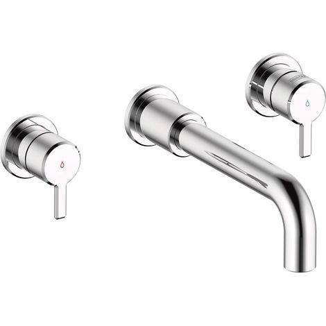 Bristan Altum 3-Hole Basin Mixer Tap Wall Mounted - Chrome