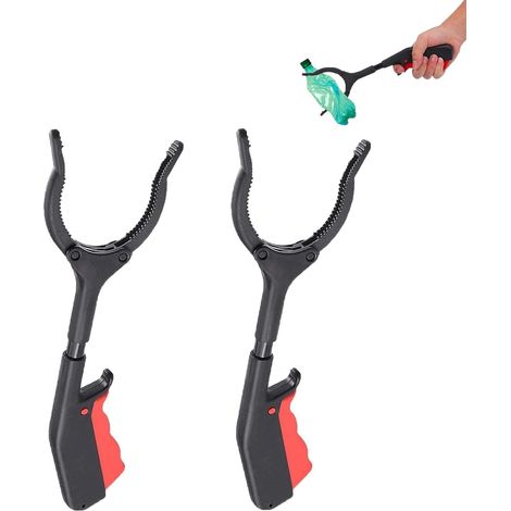 (Lot de 2) (30 cm) Ramasseur de déchets pour enfants et personnes handicapées - Ramasseur de déchets pour mauvaises herbes et feuilles (1/5)