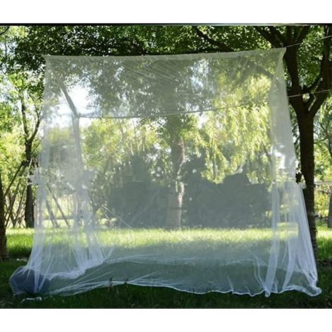 Moustiquaire extérieure pour jardin, moustiquaire lit double, moustiquaire carrée mobile intérieure/extérieure pour balcons, pergolas, piscines, patios, espaces verts et camping - 220x200x200 cm (1/5)