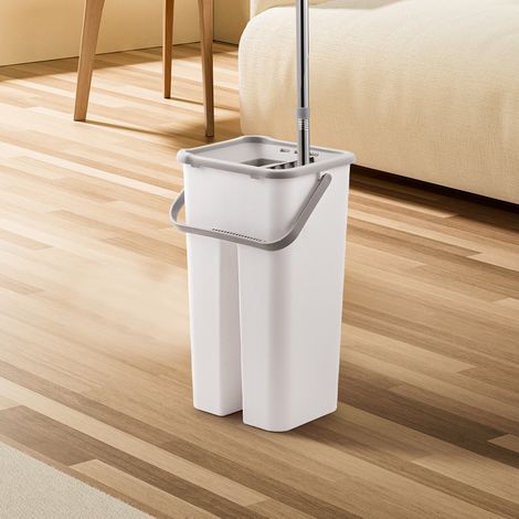 Off-white Household Wet and Dry Floor Cleaning Tool Mop and Bucket Set (1/5)