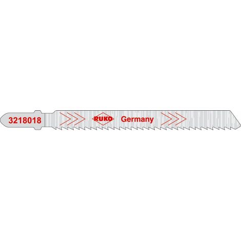 RUKO  5x hoja  de sierra  calar  8018  HCS  afilada  en blanco  - 3218018