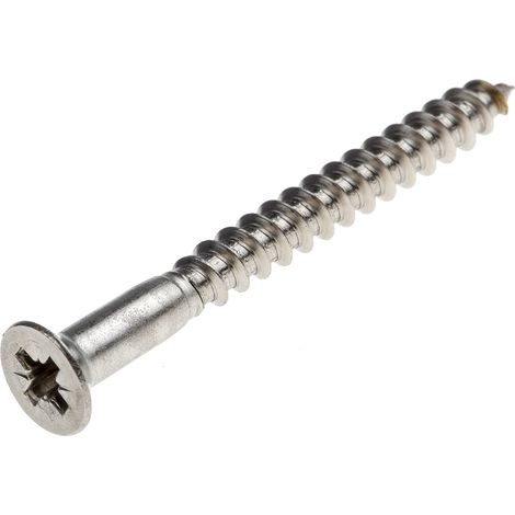 Vis à bois, 5mm, tête Fraisée 50mm, en Acier Inoxydable A2 304 ( Prix pour Boîte de 50 ) (1/2)