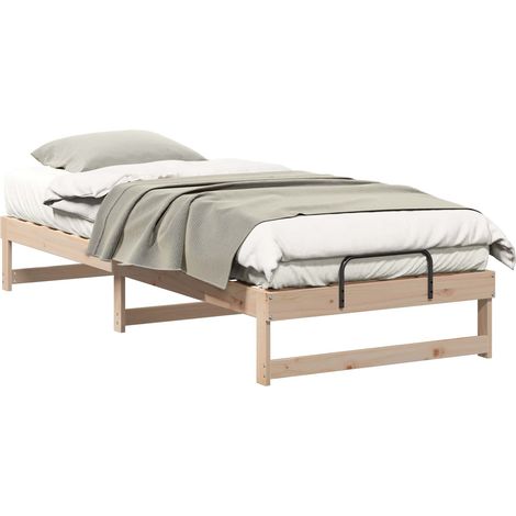 Maison Exclusive - Estructura de cama Marrón 90 x 220 cm Madera d (1/5)