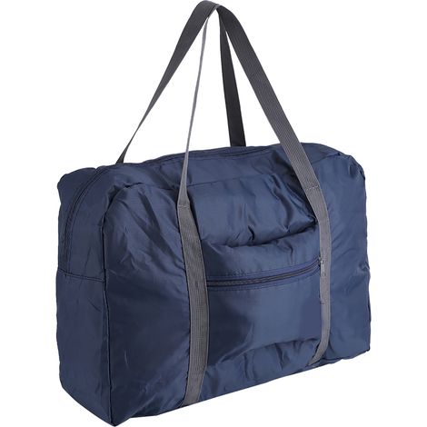 Grand sac de voyage pliable bleu foncé (1/5)