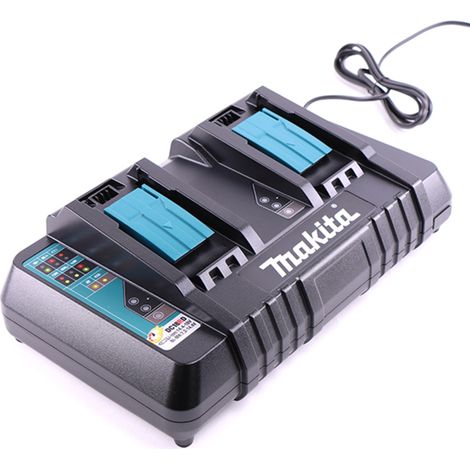 Makita Doppel-Ladegerät DC18RD für zwei Makita Akku 18 V (1/4)