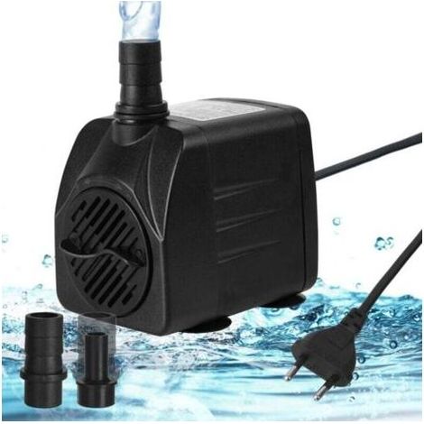 Acquario pompa regolabile ultra silenzioso con 4 ventose per la fontana, stagno, 2 ugelli, 10W, 600L/H (1/5)