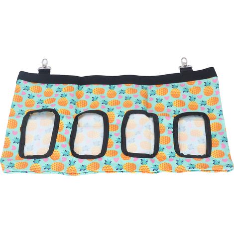 Sac à foin pour lapins, sac à nourriture pour cochons d'Inde, sac de suspension pour petits animaux, sac à 4 trous, ananas (1/5)
