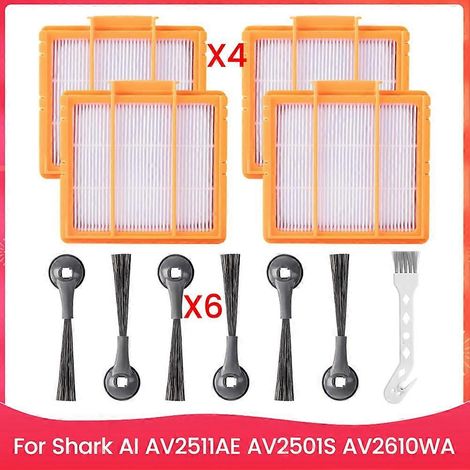 Pièces de rechange pour aspirateurs robots Shark AI AV2511AE, AV2501S et AV2610WA : brosses latérales, filtres pré-moteur, etc. (1/5)