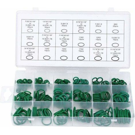O-Ringe, 270 Stück hochtemperaturbeständige O-Ringe, Buna-N-Crezuo Gummi-O-Ring-Sortiment