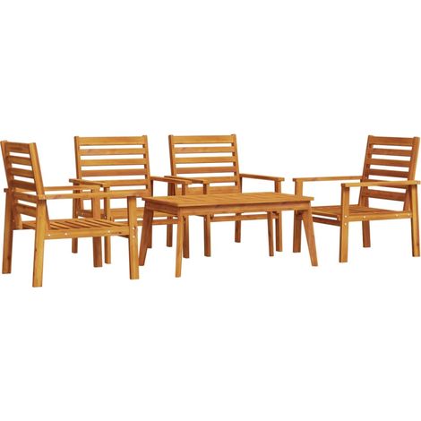 Maison Exclusive - 5-tlg. Garten-Lounge-Set Massivholz Akazie