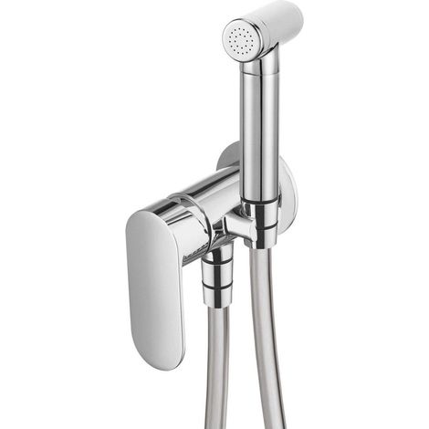 Mitigeur bidet encastré avec douchette en finition chromée - Montain