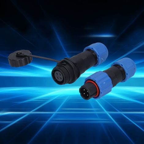 Prise et fiche étanches SP13 pour l'aviation, avec connecteurs mâle et femelle IP68 et connecteur étanche à 4 broches. (1/5)