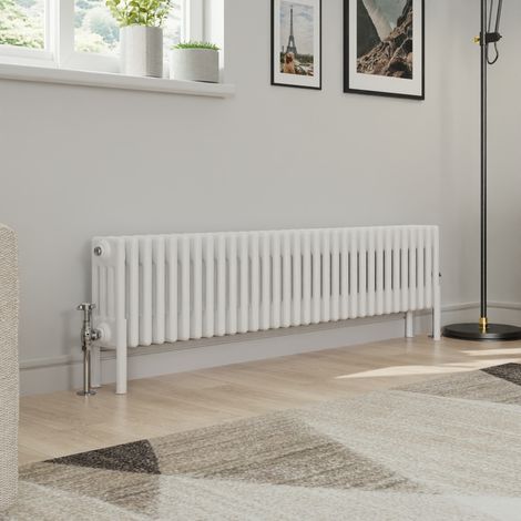 Warmehaus Traditional 4 Column White Radiator Cast Iron Style Radiators 300 x 1460mm