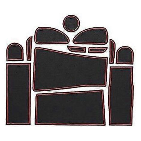 Tapis antidérapant en caoutchouc pour porte de portière Prius 30 XW30 ZVW30 2010-2015 - Accessoires et autocollants rouges