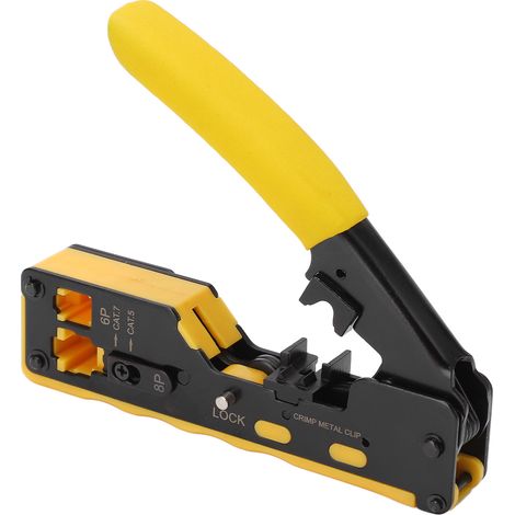Pince à réseau en acier haute carbone, coupe-fil et dénudeur 6P 8P, outil de sertissage connecteur RJ45, pince multifonction. (1/5)