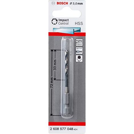PUNTA BOSCH PER FERRO IN HSS CON ATTACCO DA 1/4" D.3 mm (1/4)