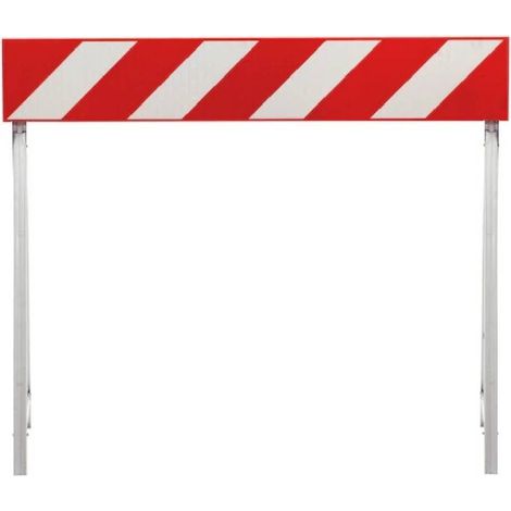 Barriera normale con strisce bianche e rosse rifrangenti verniciata a fuoco 150 x h 100 cm